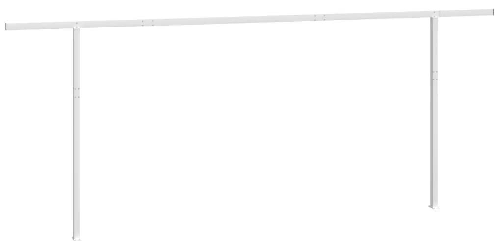 Στύλοι Τέντας Σετ Λευκοί 600x245 εκ. από Σίδερο