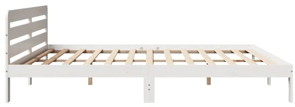 vidaXL Σκελετός Κρεβ. Χωρίς Στρώμα Λευκό 180x200 εκ Μασίφ Πεύκο