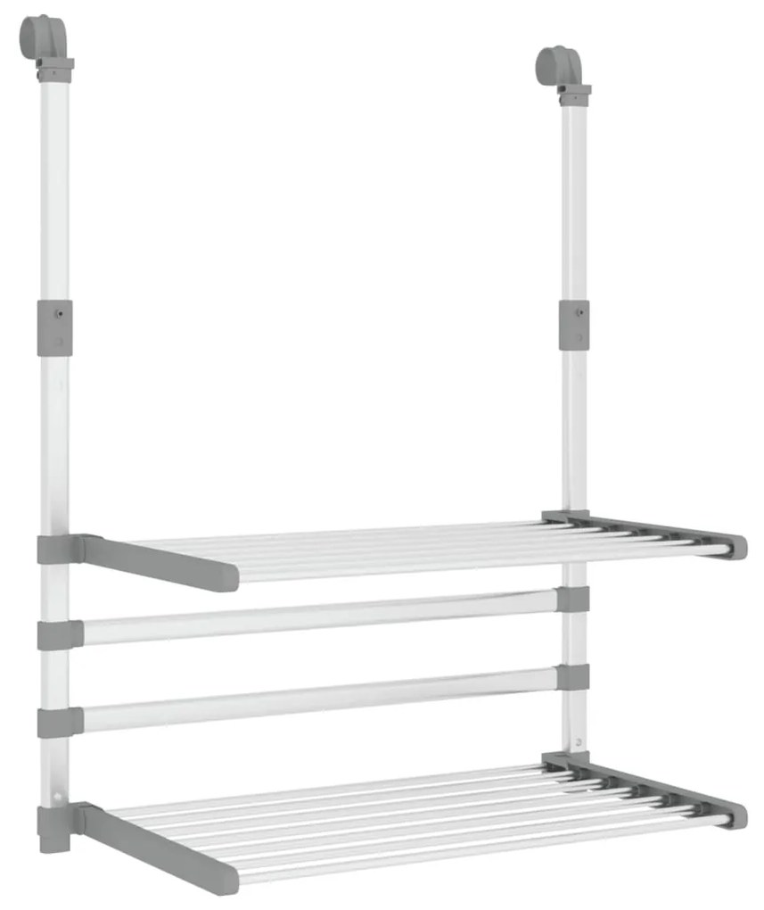vidaXL Απλώστρα για Μπαλκόνι 54 x 25 x 42 εκ. από Αλουμίνιο