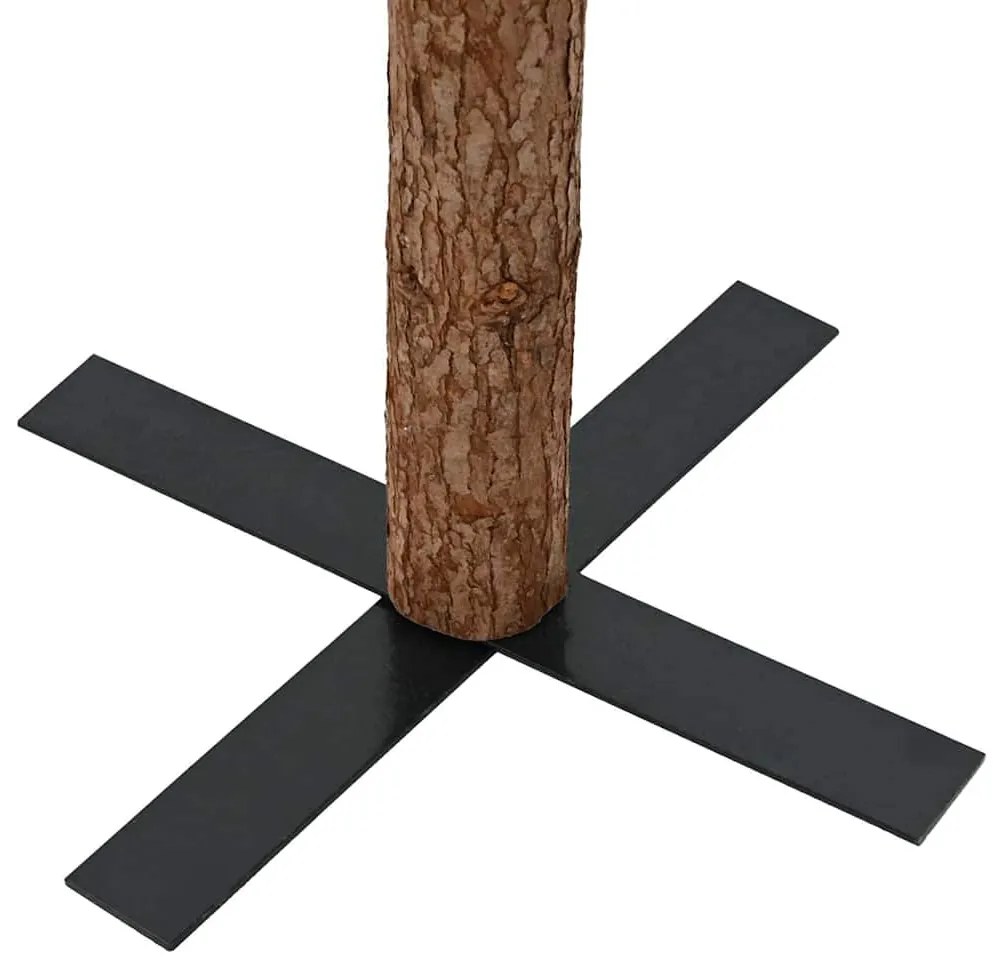 vidaXL Χριστουγ. Δέντρο Slim Πράσινο 210εκ. PVC Αλ. Ξύλο/Κουκουνάρια