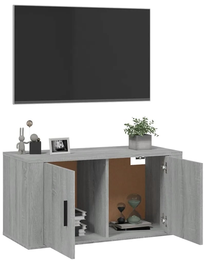vidaXL Έπιπλα Τηλεόρασης Επιτοίχια Sonoma Δρυς 80x34,5x40 εκ