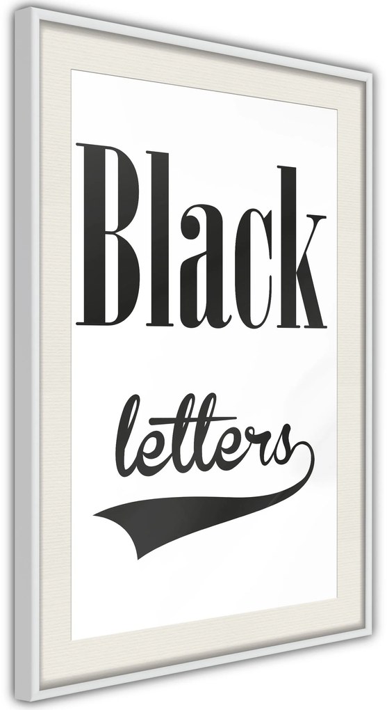 Αφίσα - Black Lettering - 20x30 - Χρυσό - Χωρίς πασπαρτού