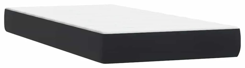 Κρεβάτι Boxspring με Στρώμα Μαύρο 90x220 εκ. Βελούδινο - Μαύρο