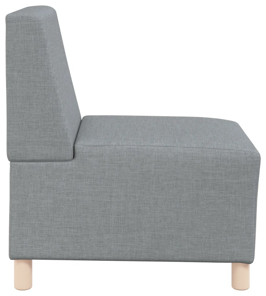 vidaXL Καθίσμα Σαλονιού 3 pcs Ανοιχτό γκρι 55 x 74 x 82 εκ. ύφασμα