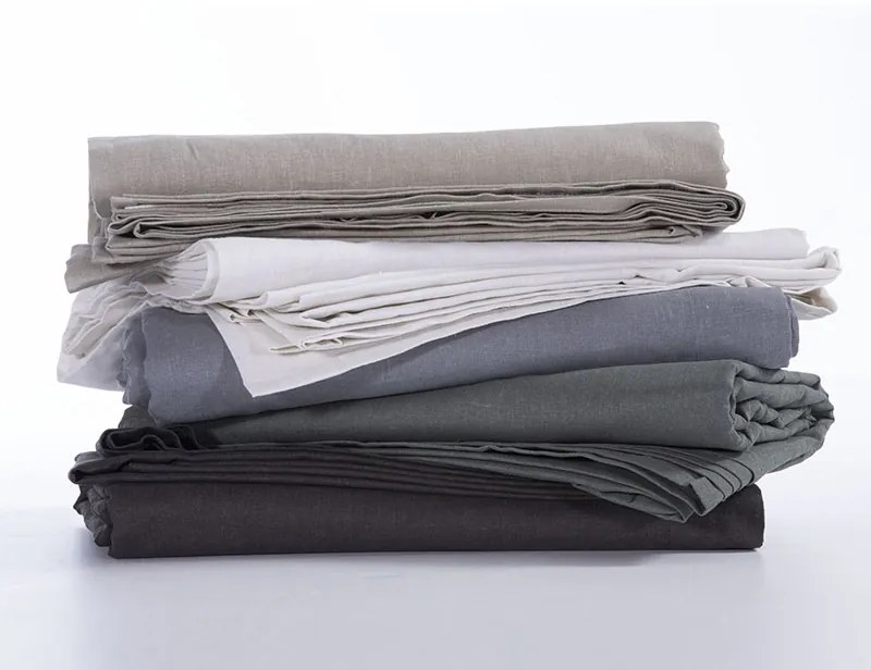 Σεντόνι Μονό Cotton-Linen Anthracite 170x270 - Nef-Nef Homeware