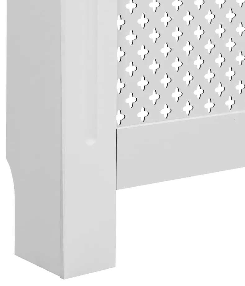 vidaXL Κάλυμμα Καλοριφέρ Λευκό 112 x 19 x 81,5 εκ. από MDF