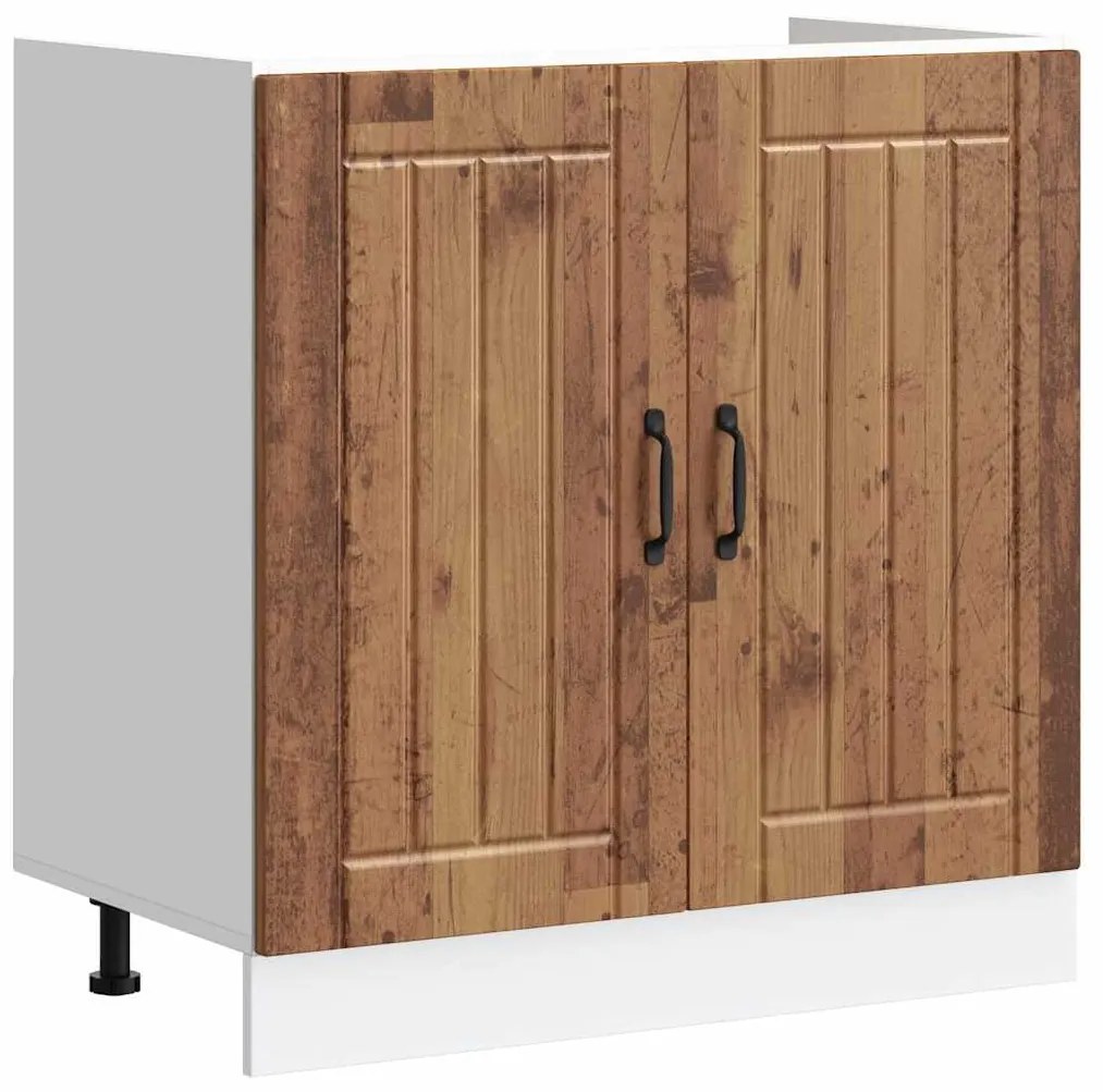 νιπτήρας ντουλάπι βάσης "Lucca" Παλιό ξύλο μηχανουργικό ξύλο