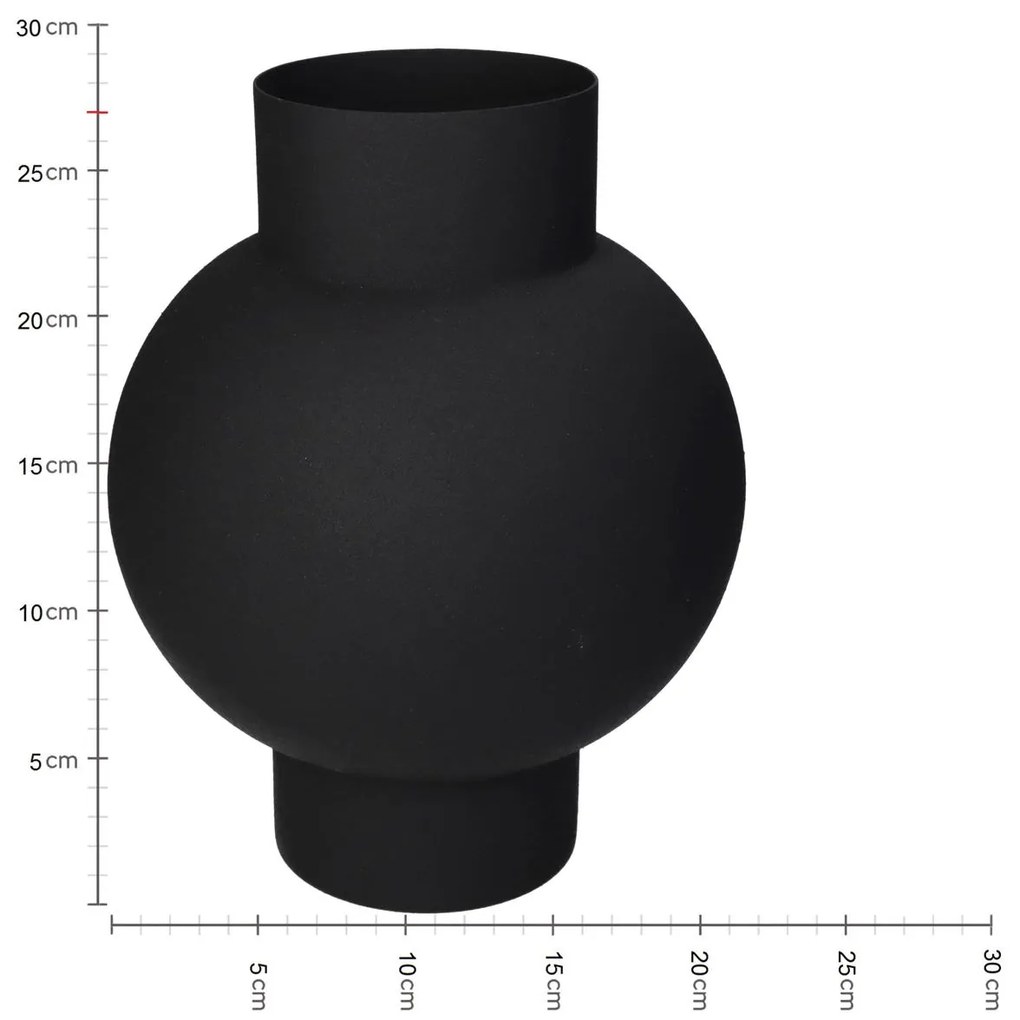 Βάζο Μαύρο Μέταλλο 20x20x27cm - 05150428