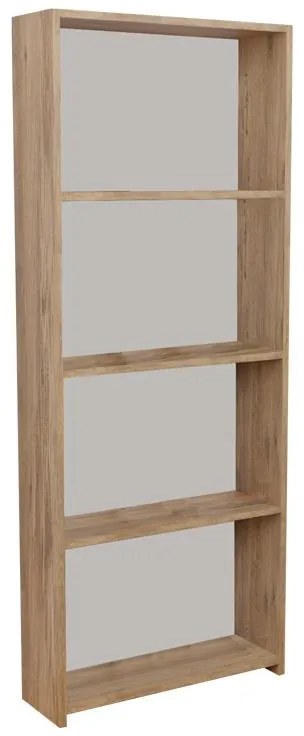 Βιβλιοθήκη Fren oak-λευκό μελαμίνης 60x19.5x170εκ 60x19.5x170 εκ.