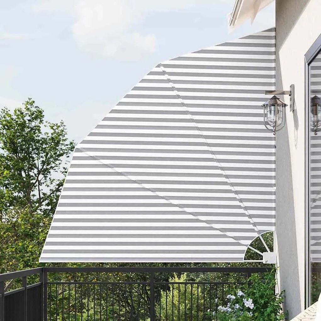 Αδιάφανο σκίαστρο μπαλκονιού Γκρι και Λευκό 210 x 210 cm