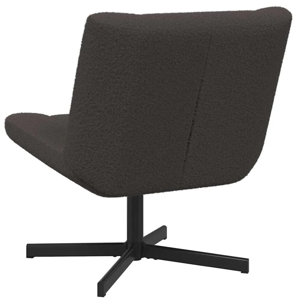vidaXL Περιστρεφόμενη καρέκλα Σκούρο γκρι 63 x 75 x 76 εκ ύφασμα