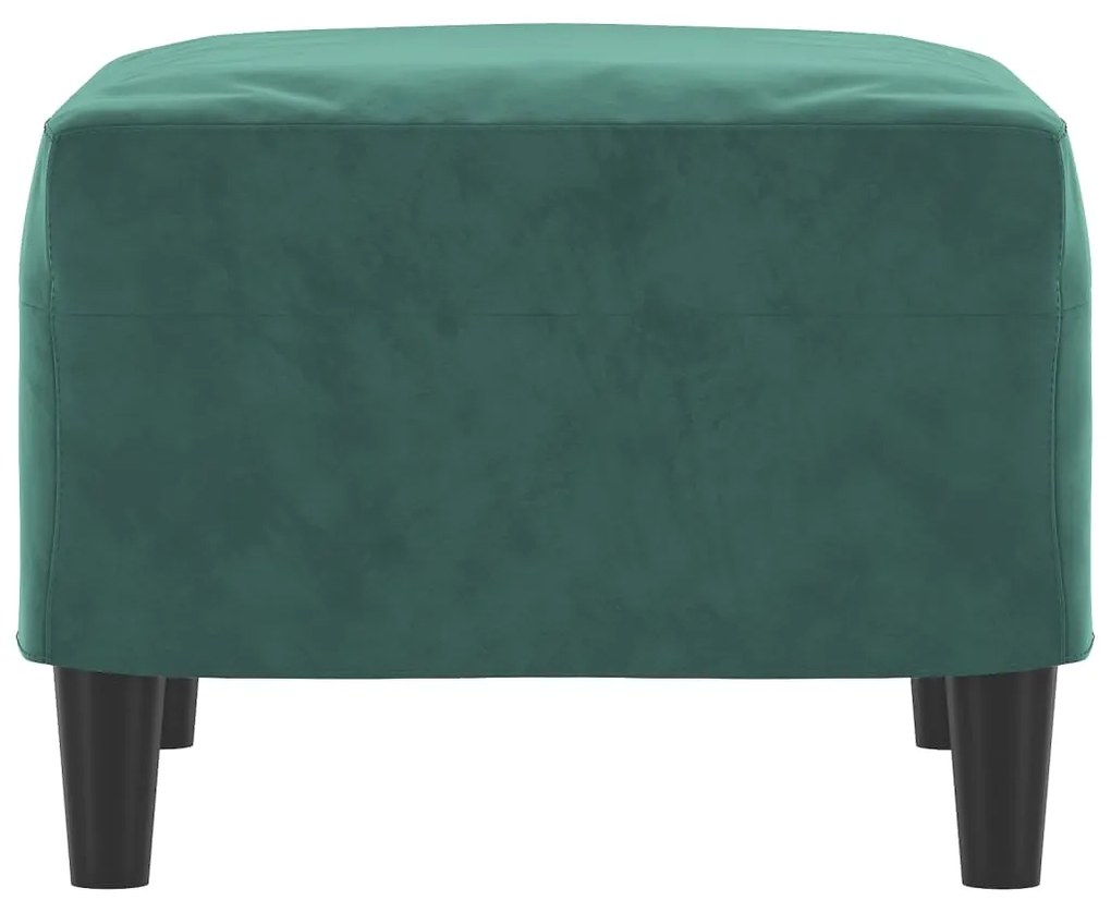 vidaXL Υποπόδιο Σκούρο Πράσινο 60 x 50x 41 εκ. Βελούδινο