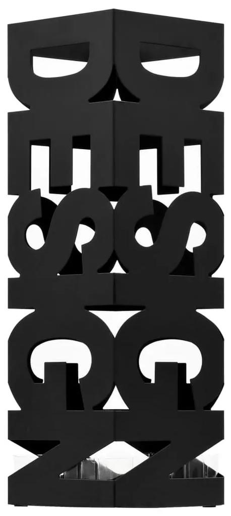 Ομπρελοθήκη με Σχέδιο Design Μαύρη Ατσάλινη - Μαύρο