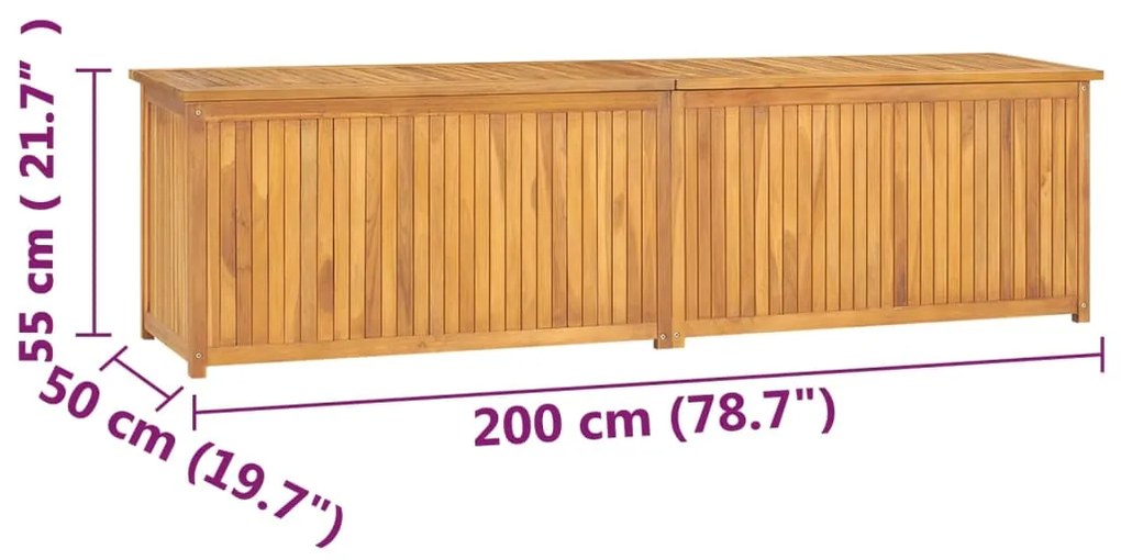 ΜΠΑΟΥΛΟ ΚΗΠΟΥ 200 X 50 X 53 ΕΚ. ΑΠΟ ΜΑΣΙΦ ΞΥΛΟ TEAK 318735