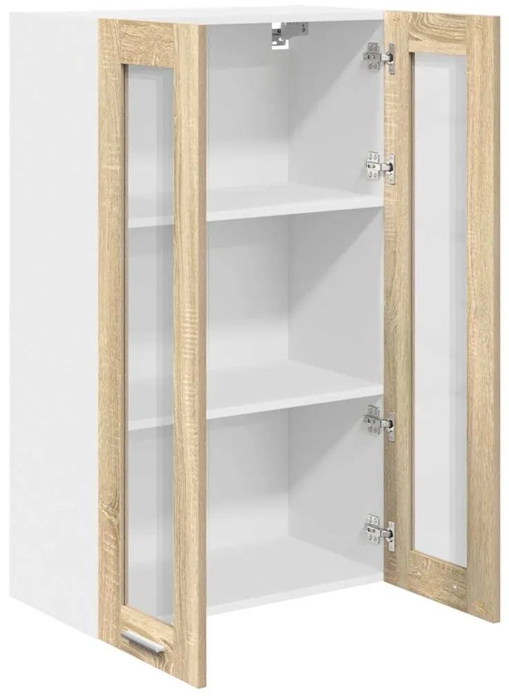 vidaXL Κρεμαστό ντουλάπι με αποθήκευση Δρύς Sonoma 60 x 31 x 100 εκ.