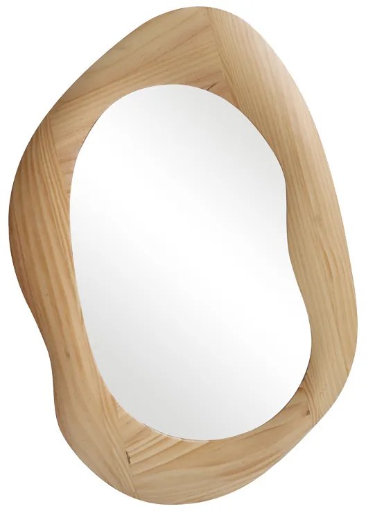 Καθρέπτης οβάλ Enola pakoworld mdf σε φυσική απόχρωση 54x2.5x80εκ