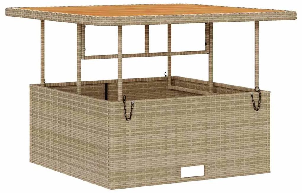 vidaXL Σέτ φαγητού για κήπο Μπεζ συνθετικό ρατάν