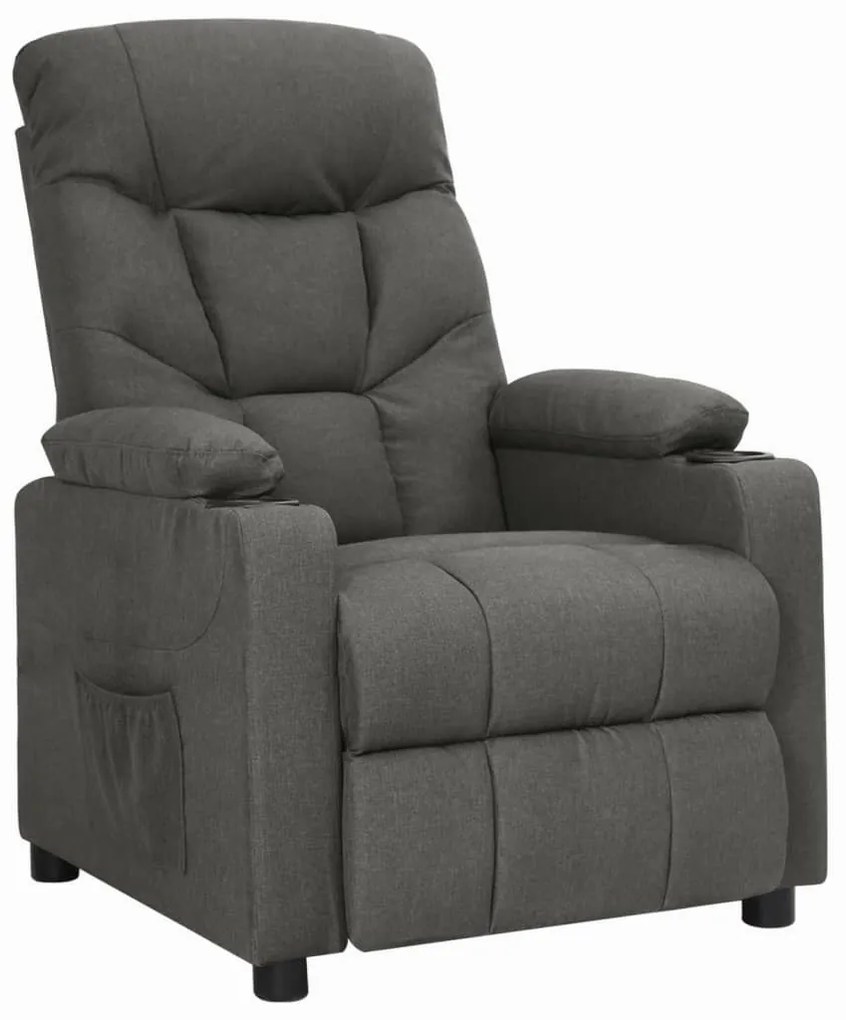 Πολυθρόνα Ανακλινόμενη Σκούρο Γκρι Υφασμάτινη