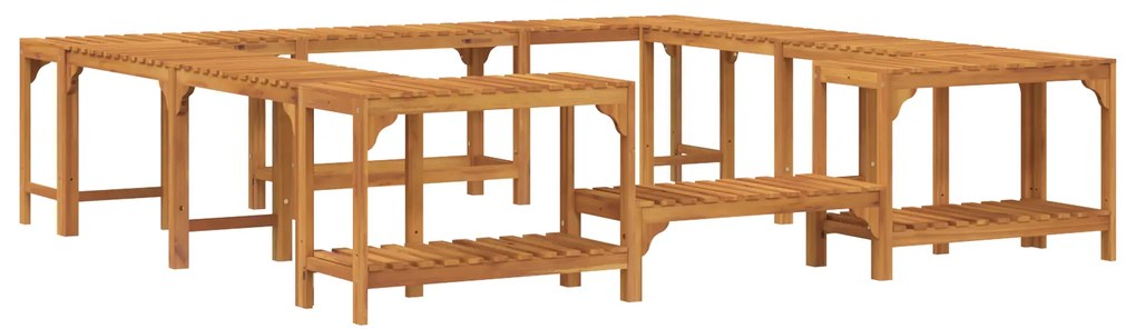 vidaXL Περίβλημα Τζακούζι Καφέ 230 x 230 εκ Μασίφ ξύλο ακακίας