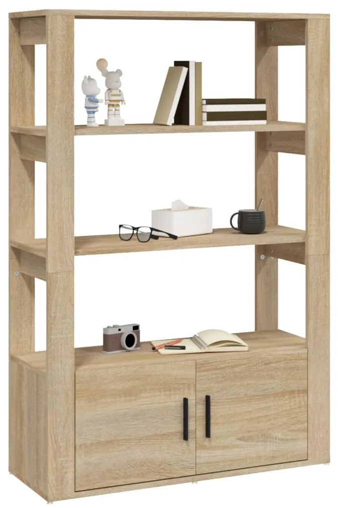 vidaXL Ντουλάπι Sonoma Δρυς 80x30x119,5 εκ. από Επεξεργασμένο Ξύλο