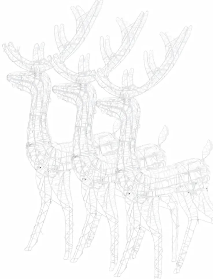 vidaXL Χριστουγεννιάτικοι Τάρανδοι 3 τεμ. Μπλε 120 εκ. Ακρυλικό