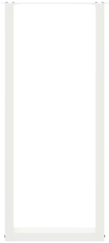 vidaXL Πόδια Τραπεζιού Μπαρ σε Σχήμα U 2 τεμ. Λευκά 50x (110-111) εκ. Ατσάλι