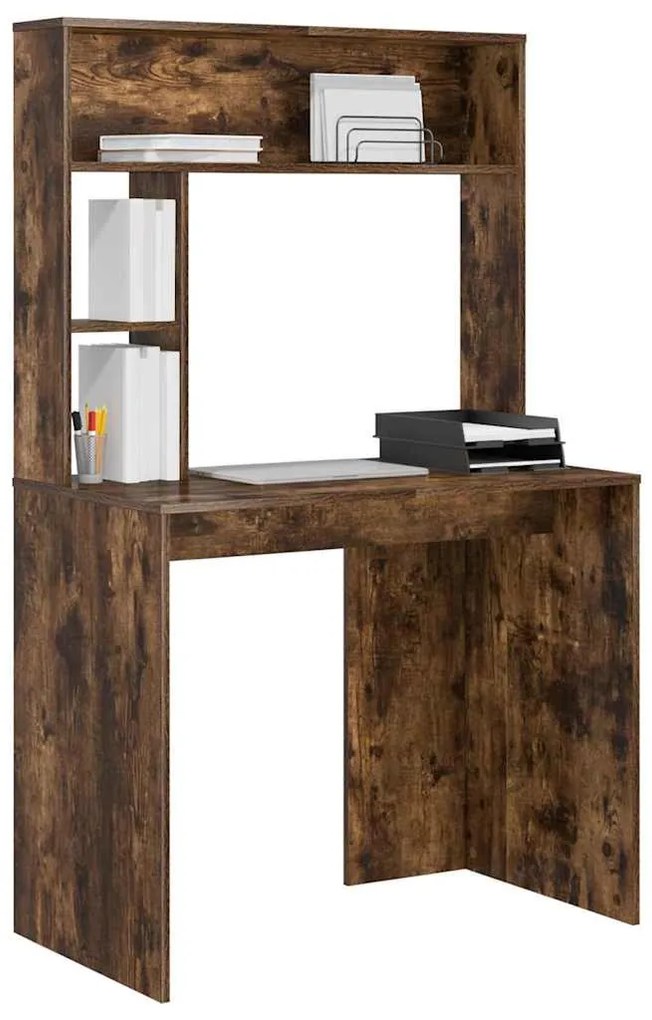 vidaXL Γραφείο Καπνιστό Δρύς 91 x 50 x 149 εκ Επεξεργασμένο ξύλο