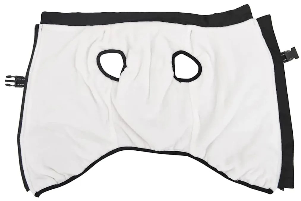 vidaXL Μπουφάν Σκύλου με ιμάντα Μαύρο 4XL Φλις και Πολυεστέρας