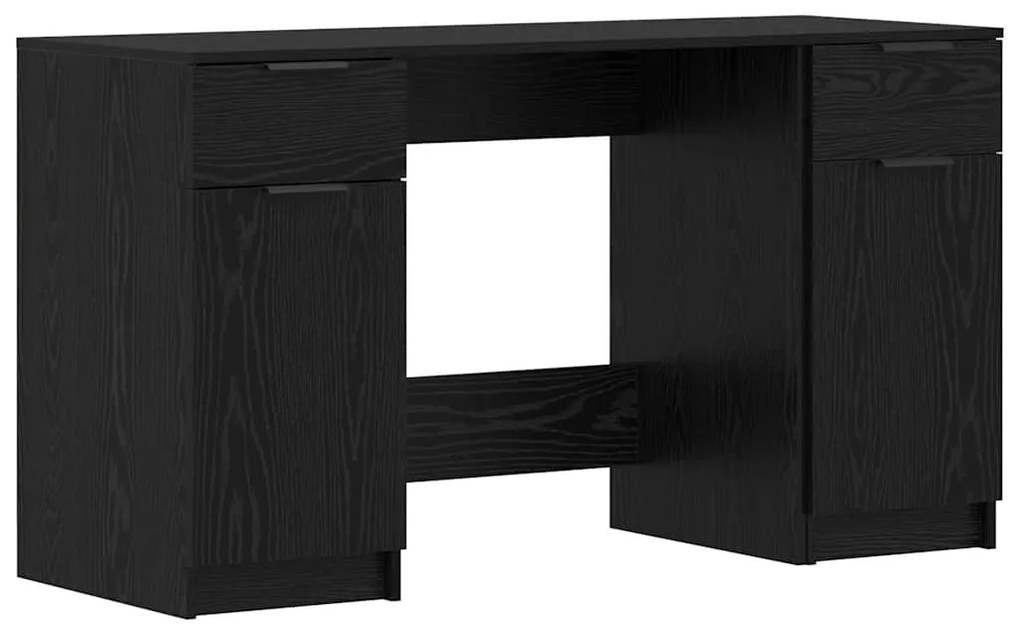 vidaXL Γραφείο Μαύρη δρυς 133 x 50 x 75 εκ Επεξεργασμένο ξύλο