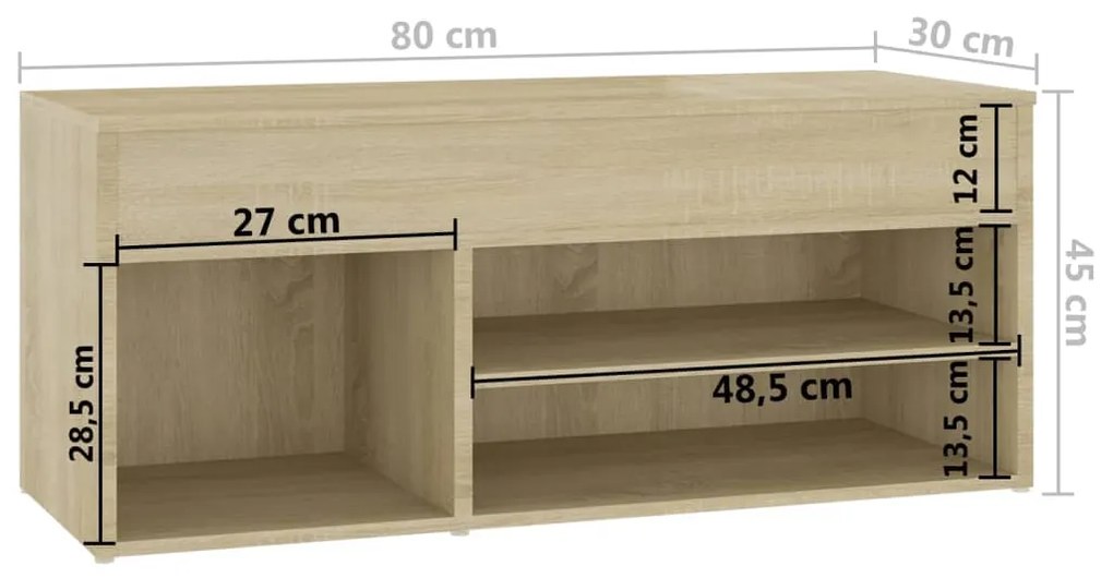 ΠΑΠΟΥΤΣΟΘΗΚΗ SONOMA ΔΡΥΣ 80 X 30 X 45 ΕΚ. ΑΠΟ ΜΟΡΙΟΣΑΝΙΔΑ 808750