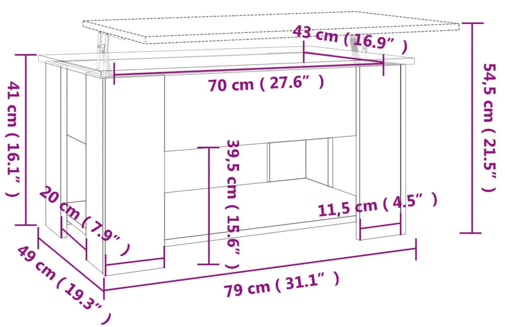 ΤΡΑΠΕΖΑΚΙ ΣΑΛΟΝΙΟΥ SONOMA ΔΡΥΣ 79X49X41 ΕΚ. ΕΠΕΞΕΡΓΑΣΜΕΝΟ ΞΥΛΟ 809713