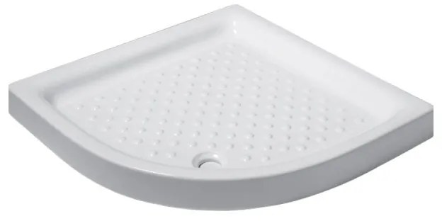 Karag Porcelain Ντουζιέρα ημικυκλική πορσελάνης 80x80x9cm Λευκή