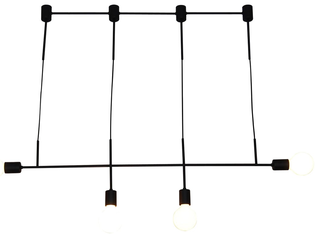 Φωτιστικό Οροφής  HL-3526-4 MEGAN BLACK PENDANT - 77-3819 - 51W - 100W - 77-3819