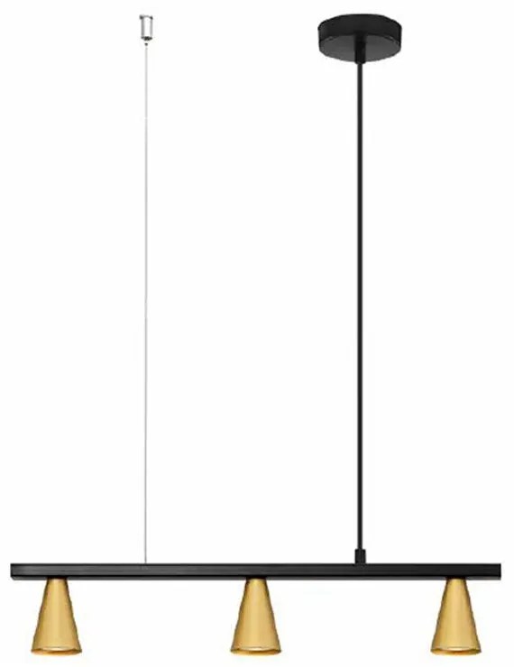 Φωτιστικό Οροφής - Ράγα 01202-07BR GU10 LED 60x10cm Gold Luma
