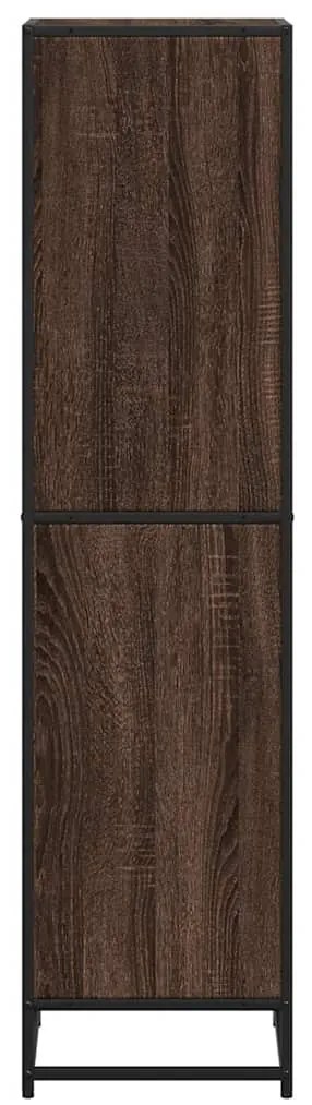 Βιβλιοθήκη Καφέ Δρυς 40x35x139 εκ. από Επεξεργασμένο Ξύλο - Καφέ