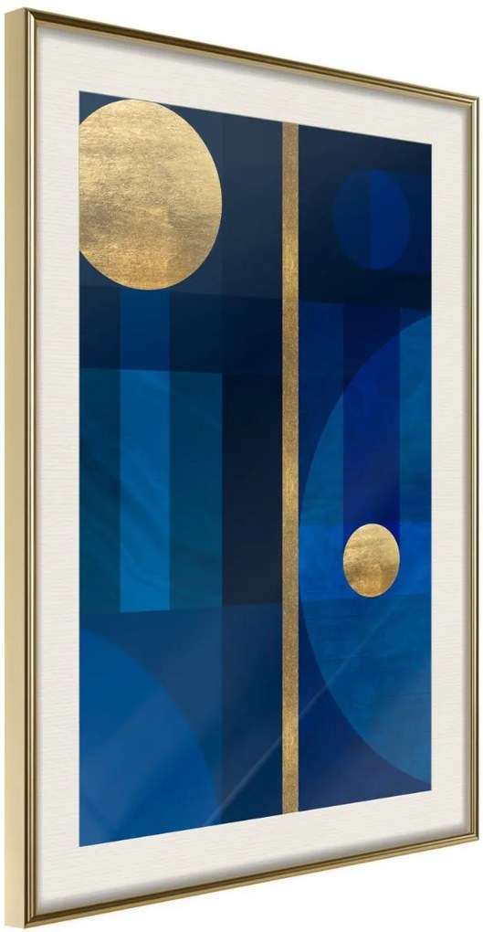 Αφίσα - Two Moons - 30x45 - Χρυσό - Με πασπαρτού