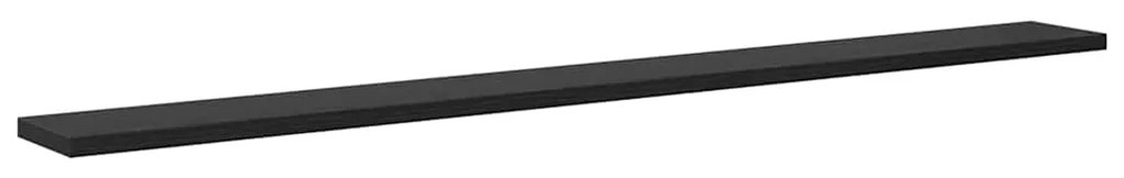 vidaXL Ράφι Βιβλίων 4 pcs Μαύρο 100 x 10 x 1,5 cm Επεξεργασμένο ξύλο