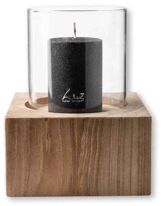 Κηροπήγιο Επιτραπέζιο S Line με ξύλινη βάση, small SL.14-00N3