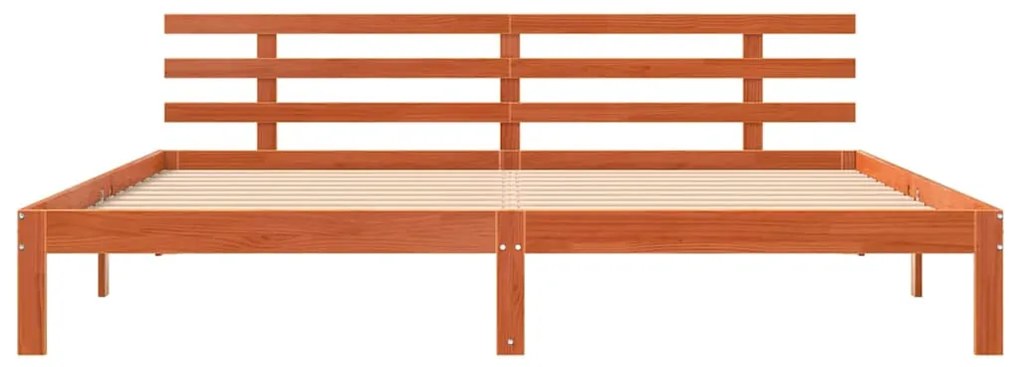 vidaXL Σκελετός Κρεβατιού Καφέ κεριού 200 x 200 cm Μασίφ ξύλο πεύκου