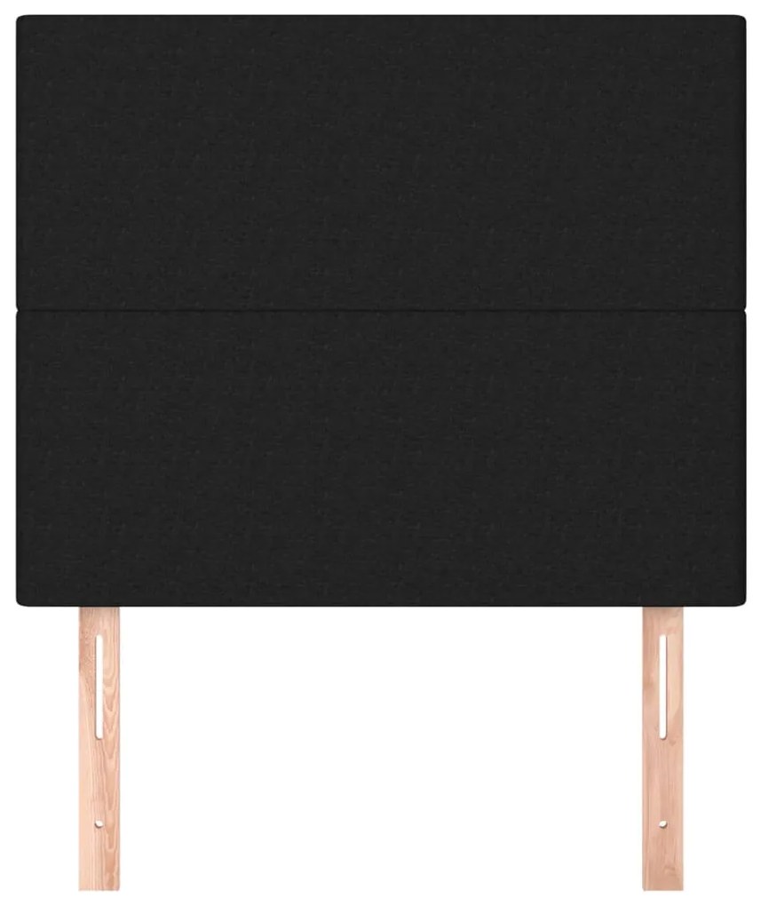 vidaXL Κεφαλάρια Κρεβατιού 2 τεμ. Μαύρα 80 x 5 x 78/88 εκ. Υφασμάτινο