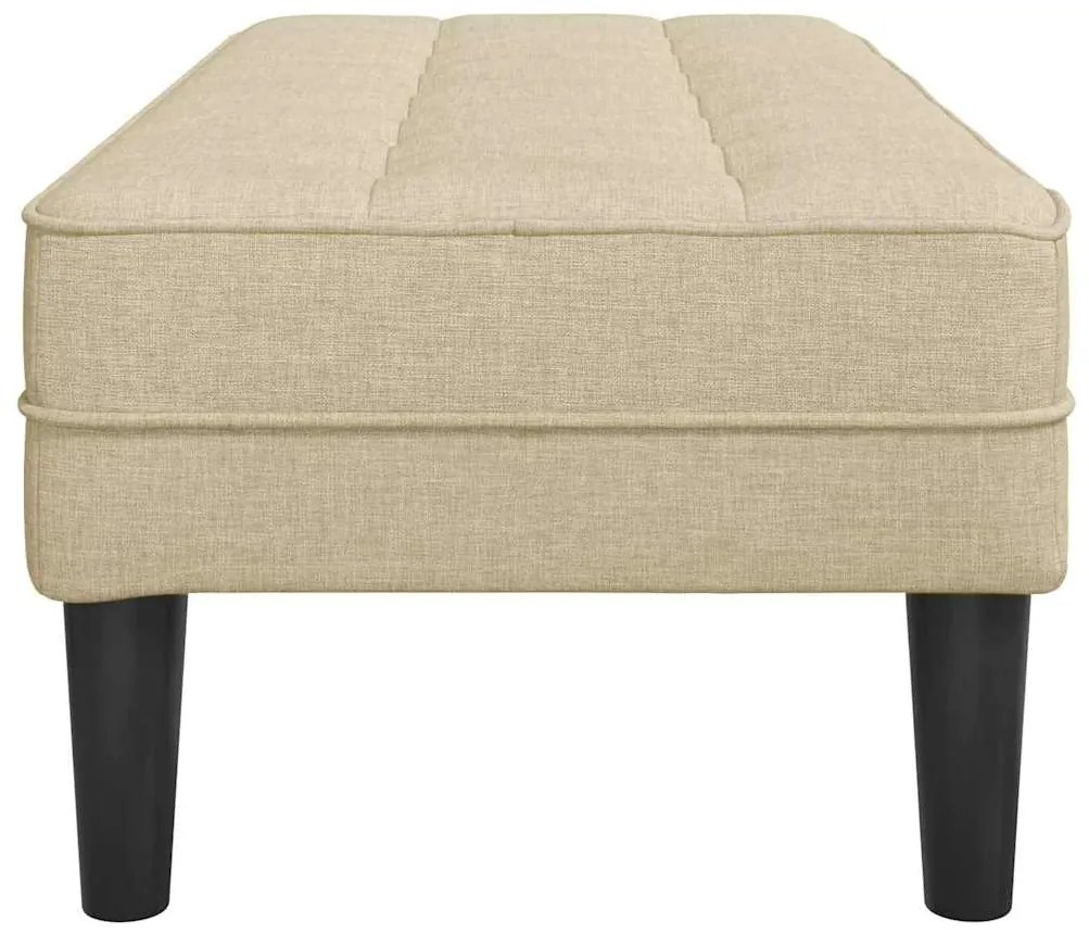 vidaXL παγκάκι Κρεμ 113 x 57 x 39 εκ. ύφασμα