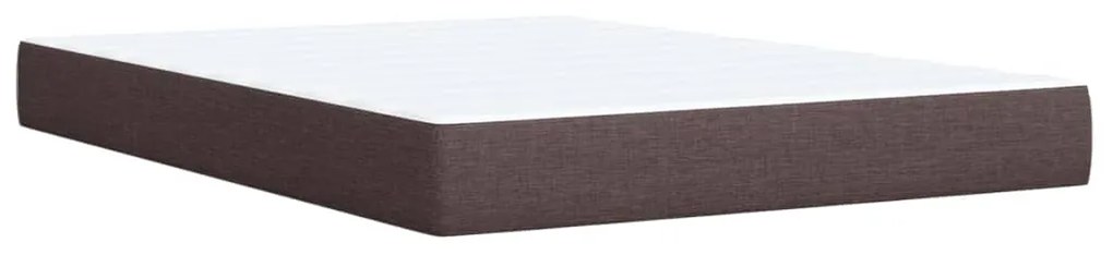 vidaXL Κρεβάτι Boxspring με Στρώμα Σκούρο Καφέ 160x200 εκ Υφασμάτινο