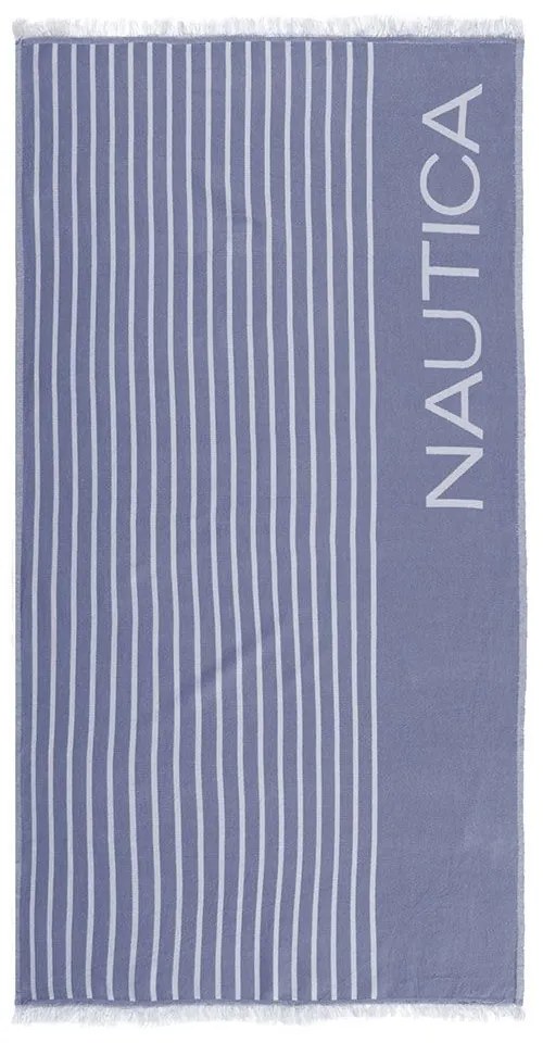 Πετσέτα Θαλάσσης - Παρεό Nau Stripe Denim Nef-Nef Θαλάσσης 90x170cm 100% Cotton