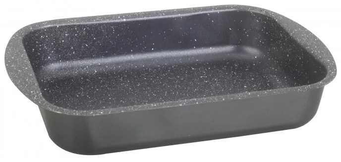 Ταψί Oliver Voltz OV51222N25S, 25 cm, Μαρμάρινο φινίρισμα, Ορθογώνιο, Μαύρο