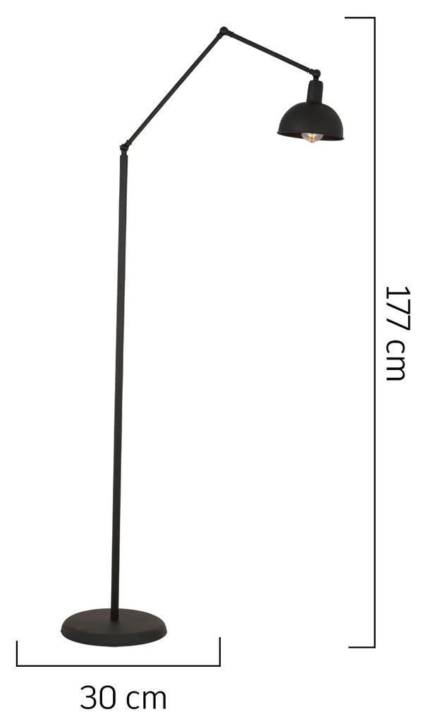 Φωτιστικό Δαπέδου GEMINI Μαύρο Μέταλλο 30x177cm