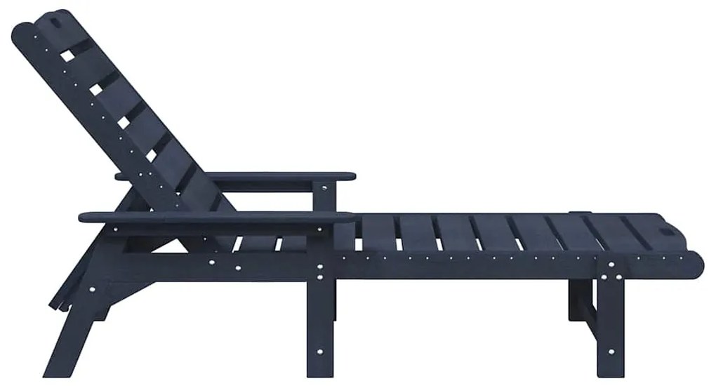 vidaXL Ξαπλώστρες 2 τμχ Ναυτικό Μπλε 162x53x98.5 εκ HDPE
