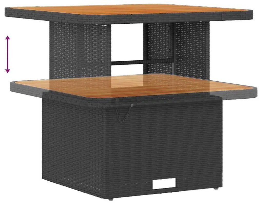 vidaXL Σετ Καναπέ Κήπου 8 pcs Μαύρο και κρεμ 80 x 80 x 71 cm