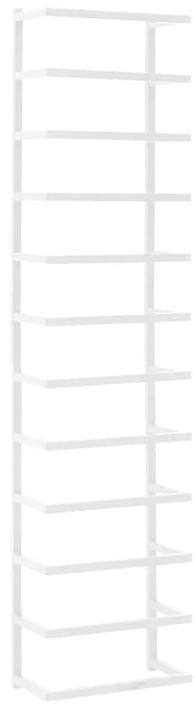 vidaXL Βάση για Πετσέτες Επιτοίχια Λευκή 24 x 12 x 96 εκ. Ατσάλινη