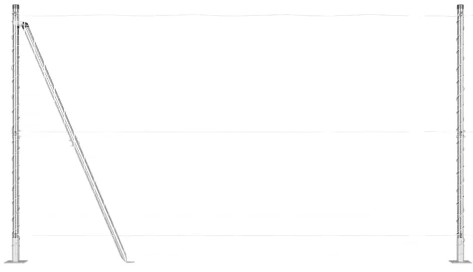 vidaXL Στύλος Περιφράξεων 13 pcs Ασημί Ατσάλι