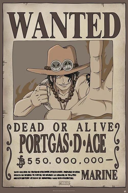 Αφίσα One Piece - Wanted Ace, (61 x 91.5 cm)
